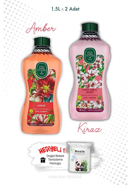 Japon Kiraz Çiçeği ve Amber Sıvı Sabun 1.5 lt Eyüp Sabri Tuncer ve Rosıe fiyatları