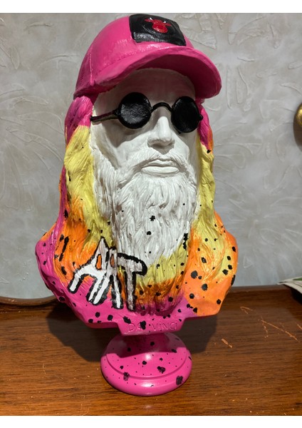 Leonardo Da Vinci Büst Grafiti