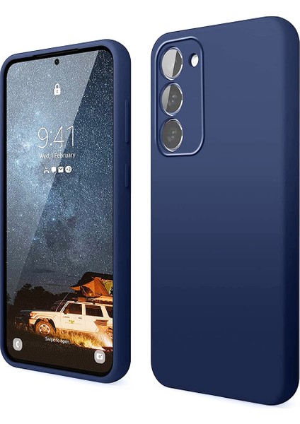 Samsung Galaxy S23 Fe Uyumlu Premium Lansman Liquid Silikon Kılıf Içi Kadife-Gece Mavisi