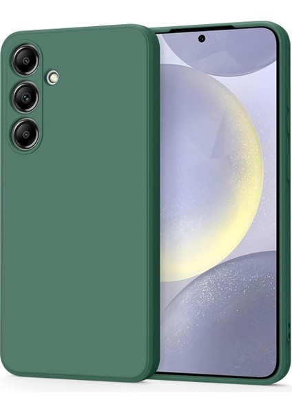 Samsung Galaxy A15 Uyumlu Premium Lansman Liquid Silikon Kılıf Içi Kadife-Haki