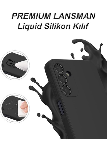Samsung Galaxy A15 Uyumlu Premium Lansman Liquid Silikon Kılıf Içi Kadife-Haki