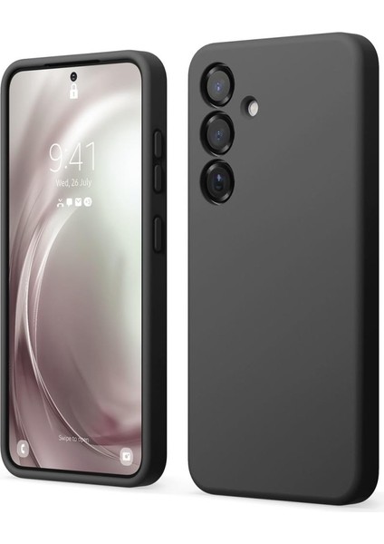 Samsung Galaxy S20 Fe Uyumlu Premium Lansman Liquid Silikon Kılıf Içi Kadife-Siyah