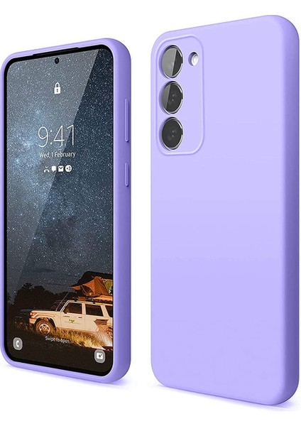 Samsung Galaxy A35/A55 Uyumlu Premium Lansman Liquid Silikon Kılıf Içi Kadife-Lila