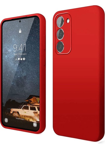 Samsung Galaxy A25 Uyumlu Premium Lansman Liquid Silikon Kılıf Içi Kadife-Kırmızı