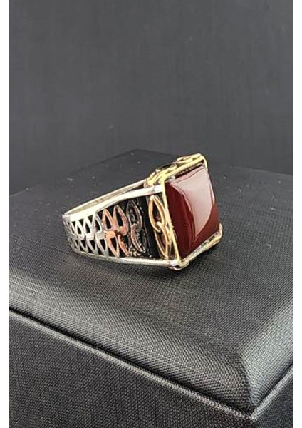 Akik Taşlı Gümüş modern erkek yüzük fiyatları