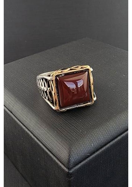 Akik Taşlı Gümüş modern erkek yüzük fırsatları