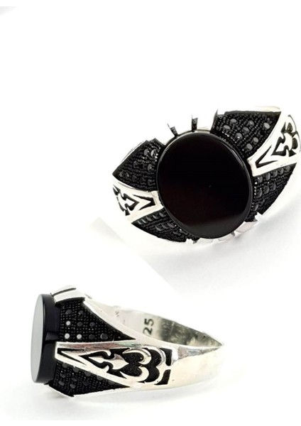 Oniks Taşlı Gümüş Erkek Yüzük fiyatları