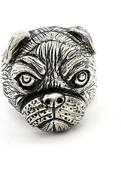 Bulldog Gümüş Tasarım Erkek Yüzük