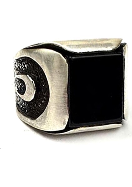 Oniks taşlı gümüş tasarım erkek yüzük fiyatları