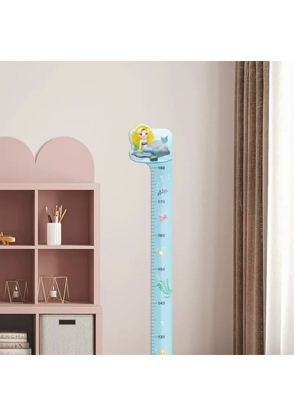 Sevimli Sarı Zürafa Yeşil Dinazor Deniz Kızı Roket Ağaç Boy Ölçüsü Sticker
