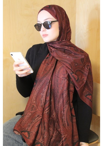 Retro Etnik Desen Soft Pamuk Şal
