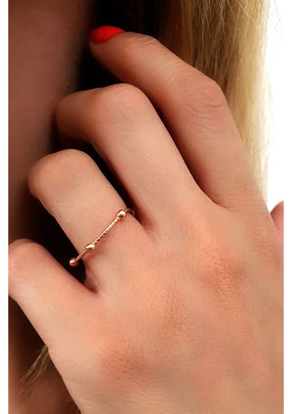 gümüş rose ayarlanabilir yüzük