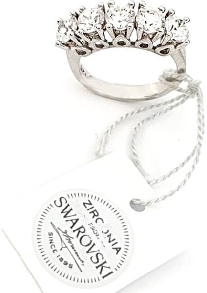 swarovski taşlı gümüş beş taş yüzük fiyatları