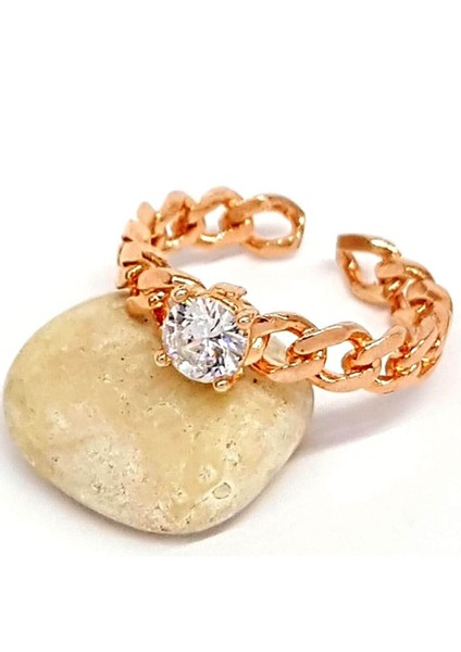 zirkon taşlı trend gümüş bayan yüzük