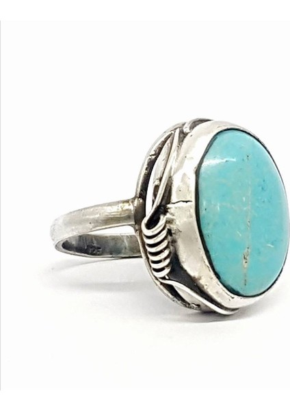 Turkuaz Taşlı Gümüş Yüzük