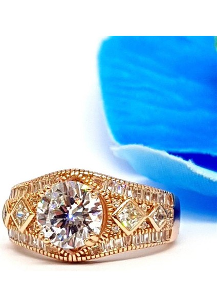 Swarovski Taşlı Rose Altın Kaplamalı Gümüş Yüzük fiyatları