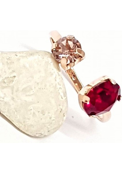 ayarlanabilir swarovski taşlı gümüş yüzük