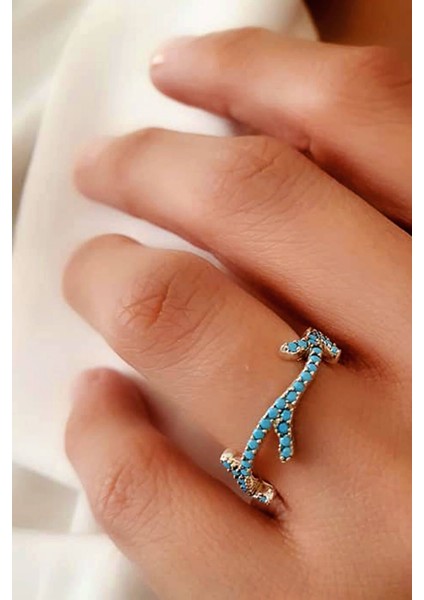 Turkuaz taşlı gümüş yüzük