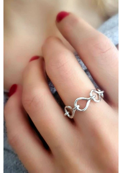 Gümüş italyan tasarımı yüzük