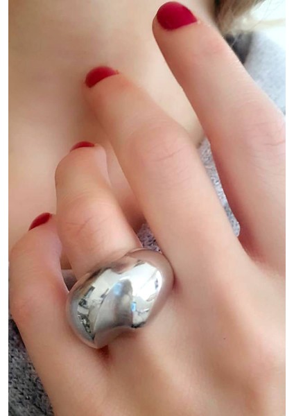 italyan tasarımı gümüş ayarlanabilir yüzük