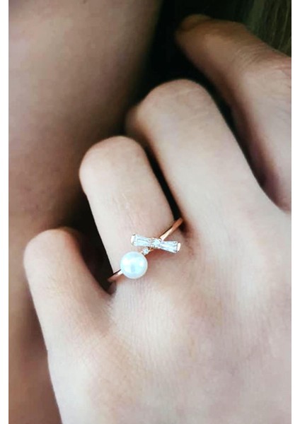 inci gümüş rose çıtır yüzük