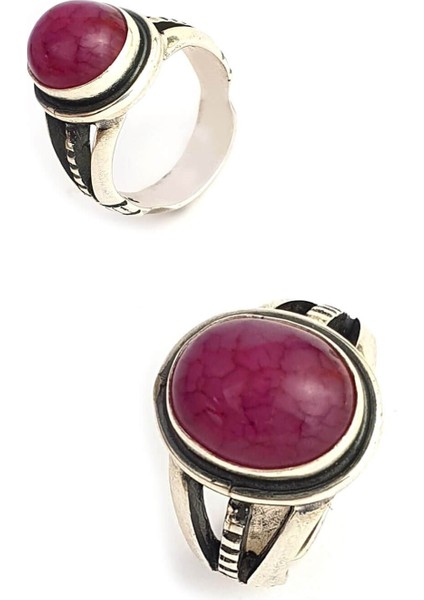 Tasarım El İşi 925ayar Gümüş Kök Yakut Taşlı Yüzük fiyatları