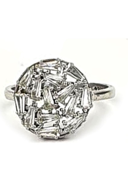 Baget kesim zirkon taşlı gümüş yüzük modelleri