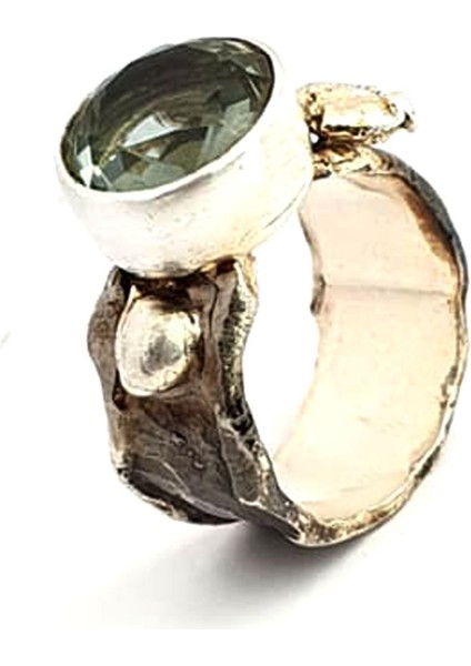 Renk değiştiren sultan taşı tasarım el işi gümüş yüzük modelleri