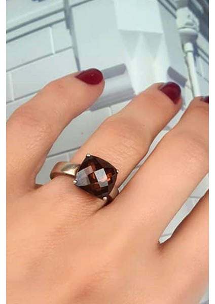 Granat taşlı gümüş tek taş yüzük fiyatları