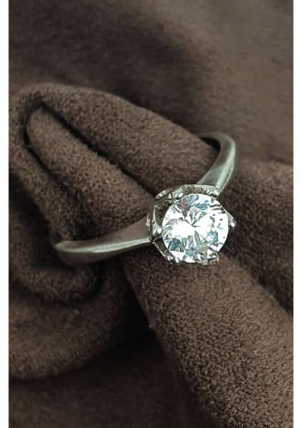 swarovski taşlı gümüş tek taş yüzük indirimleri