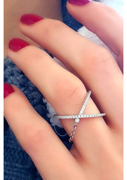 İtalyan tasarımı gümüş lüks yüzük