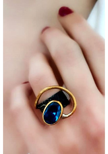 El isi tasarım aquamarin taşlı gümüş yüzük fiyatları