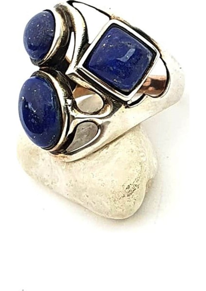 Lapis taşlı gümüş tasarım yüzük fırsatları