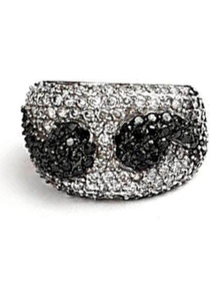 Oniks ve zirkon taş detaylı gümüş tasarım yüzük fiyatları