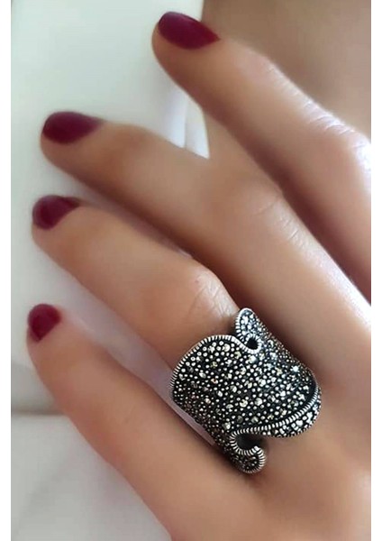 Markazit taşlı gümüş yüzük