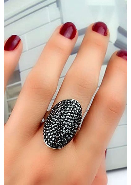 Swarovski Taşlı Gümüş Lüks Yüzük