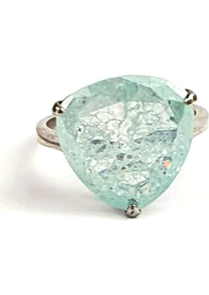 Kristal kuvars taşlı gümüş tasarım yüzük fırsatları