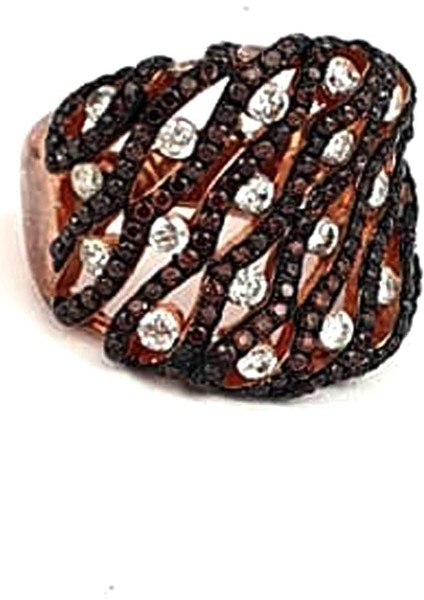 Granat zirkon taş detaylı 925 ayar gümüş rose yüzük modelleri