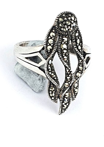 Markazit taşlı 925ayar Gümüş Tasarım Yüzük modelleri