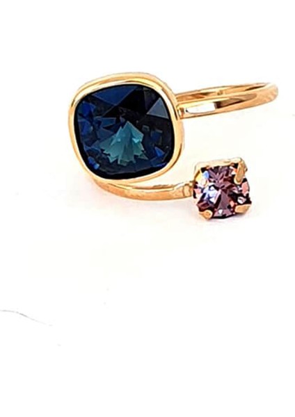 Swarovski taşlı 925ayar gümüş rose ayarlanabilir yüzük fiyatları