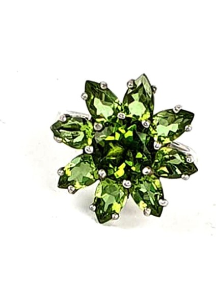 Renk değiştiren sultan taşı 925 ayar gümüş çiçek yüzük fiyatları