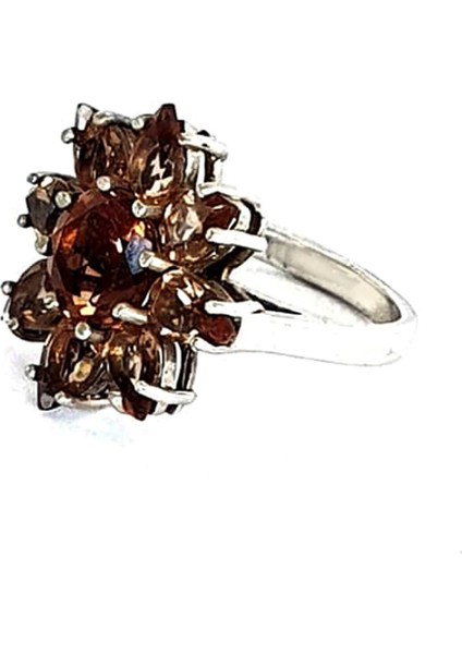 Renk değiştiren sultan taşı 925 ayar gümüş çiçek yüzük fırsatları