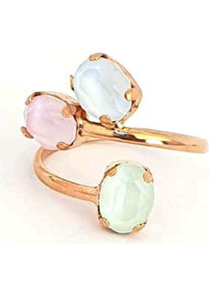 Swarovski taşlı 925ayar gümüş rose ayarlanabilir yüzük fiyatları