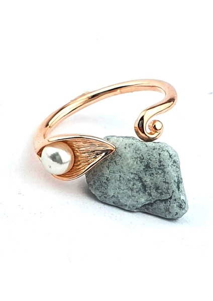 İnci detaylı 925ayar gümüş rose Ayarlanabilir Orkide Yüzük fiyatları