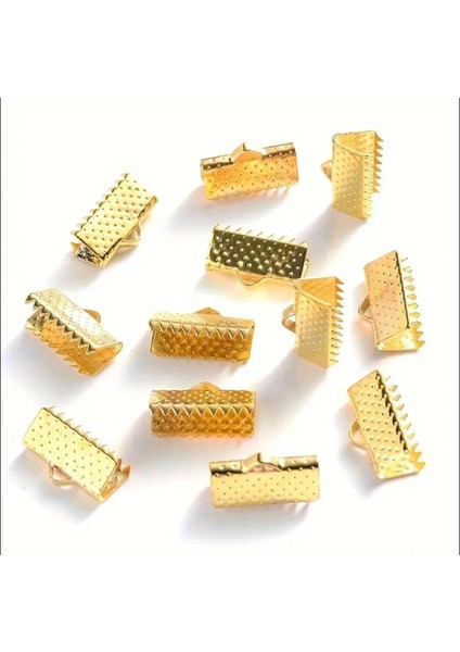 1.3 Cm Gold Kaplama Timsah Kapama 50 Adet