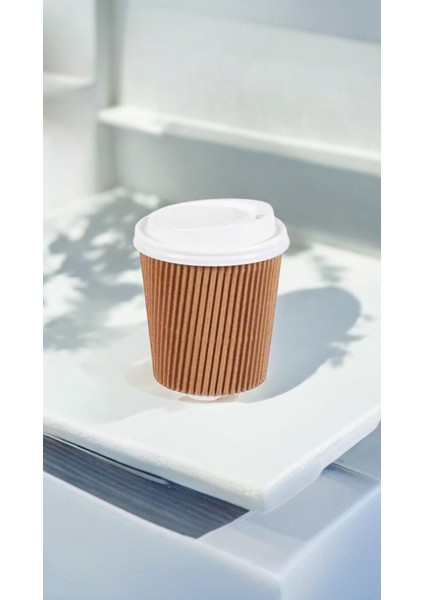 8 Oz Kraft Ripple Double Wall Karton Bardak 25 Adet
