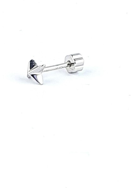 925AYAR Gümüş Minimal Tek Erkek Küpe fiyatları