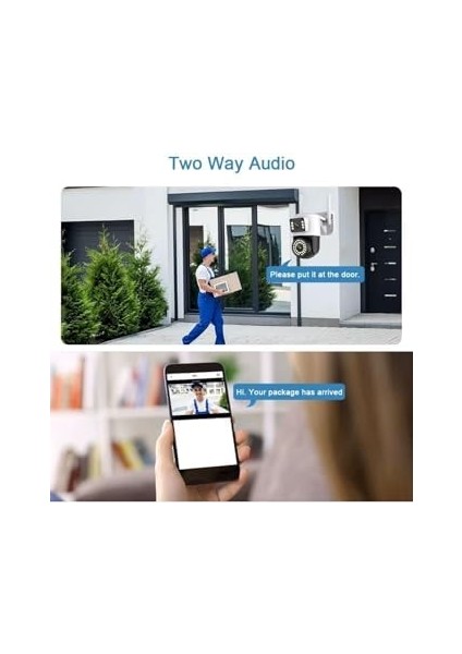Yoosee Çift Lens Ip Kamera - Wıfı Açık Otomatik Izleme, Su Geçirmez Kablosuz Güvenlik Ev Kamerası, Renkli Gece Görüş