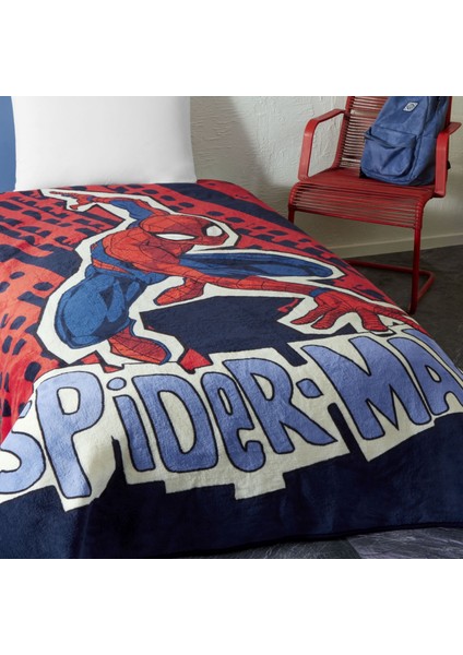 Lisanslı Spiderman Block Tek Kişilik Battaniye