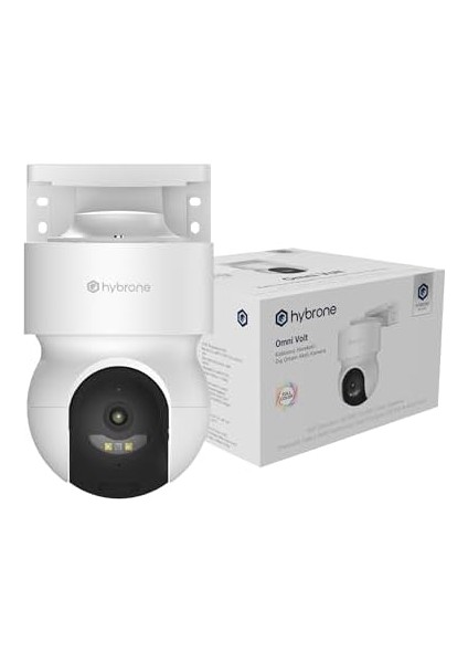 Omni Volt Dış Ortam Wi-Fi Akıllı Kamera, Renkli Gece Görüşü, 360 Derece Görüntüleme, Insan Algılama, Çift Yönlü Sesli Görüşme, Siren